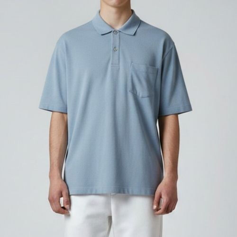 Mack Weldon Performance Polo Shirt Men Size Medium Blue Modal Cotton